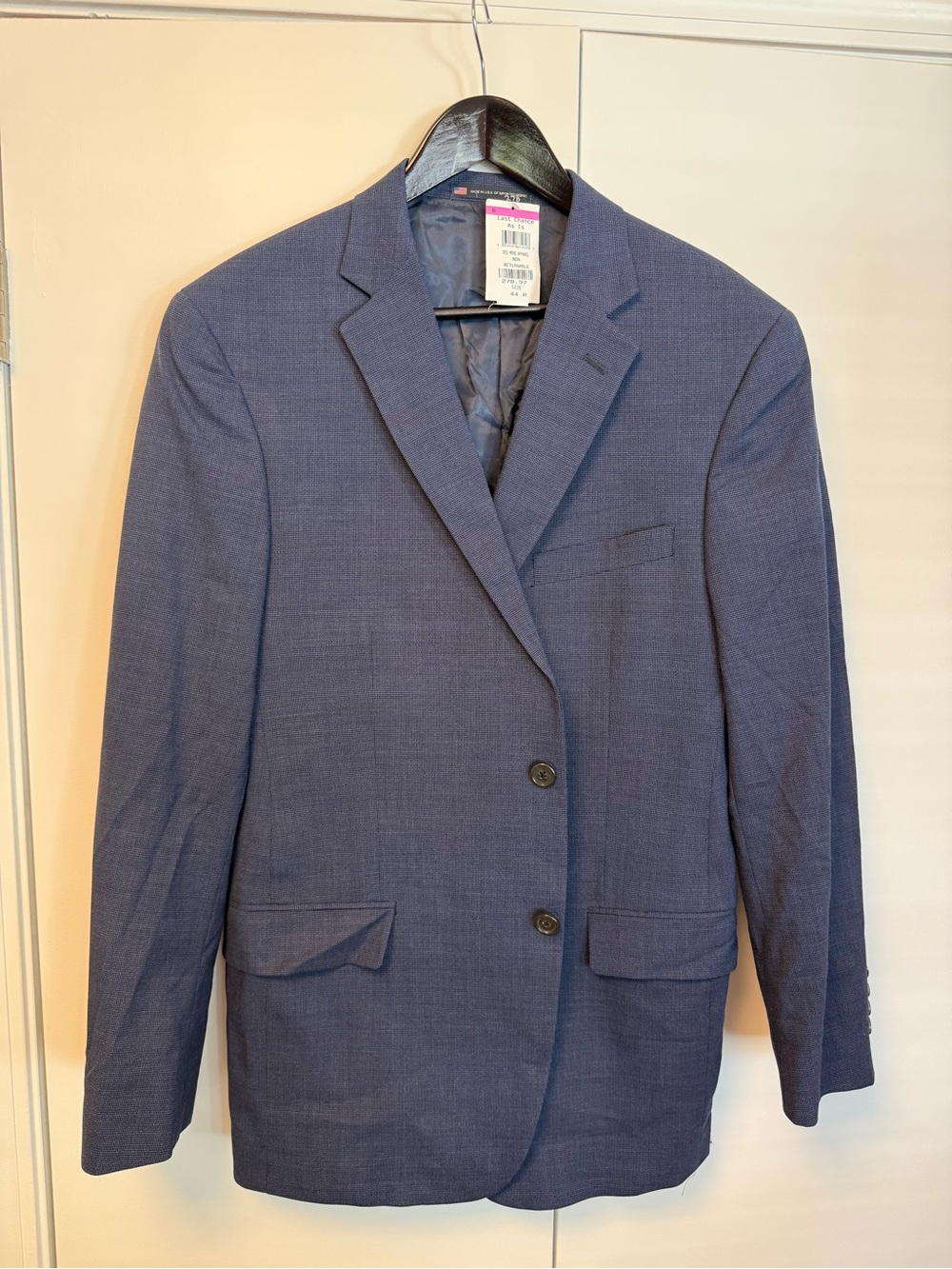 Hart Schaffner Marx Men’s Blue Two-Button Sport Coat